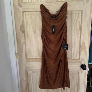 Lulus Women's Brown and Orange Dress